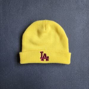 Los Angeles Yellow Rolled Beanie Hat OSFM